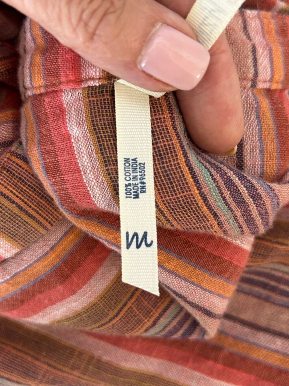 Girl Krazy Retro Striped Boho Retro Wrap Style Side Tie Size Medium - Picture 3 of 8